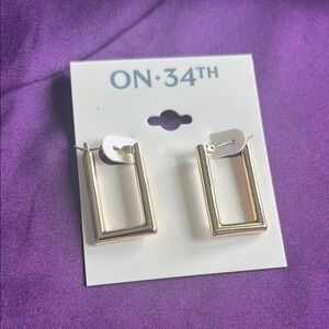ON 34TH Gold Hoop Earrings